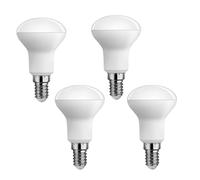Bombillas LED E14 R50 3W Reemplazo 30W Sin Parpadeo Ahorro de Energía (CRI >80) No Regulable 300 Lúmenes Para Lámparas de Mesa Colgantes Apliques(Cool White 6500,4 Pack)