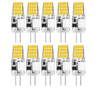 Bombillas LED G4 12V 2W equivalente 20W Bombilla COB CA/CC IRC 80+ Para lámparas de araña apliques de pared lámparas armario lámparas de mesa No regulable(Cool White 6000K,10 pack)