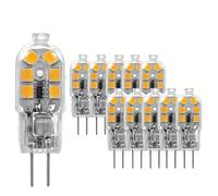 Bombillas LED G4 1W equivalente a bombillas halógenas 10W AC/DC 12V IRC 80+ Para lámparas de araña lámparas cristal apliques espejo plafones y lámparas de mesa(Warm White 3000K)