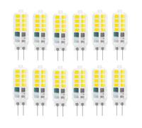 Bombillas LED G4 luz fria regulable 3W Equivalente 25W 12 V CA/CC Bombilla cápsula G4 bi-pin Sin parpadeo CRI 80+ Para iluminación de techos bajo encimeras y jardines(12pack)