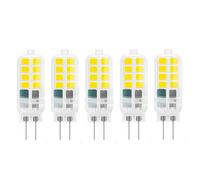 Bombillas LED G4 regulable 4000K 3W Equivalente 25W 12V CA/CC Bombilla de cápsula bipin G4 Sin parpadeo CRI 80+ Para iluminación de techos bajo encimeras y jardines(5pack)