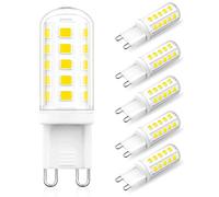 Bombillas LED G9 4 W 400 lm, repuesto de 40 W halógenas, paquete de 6 unidades