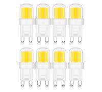 Bombillas LED G9 4W Equivalente 40W Focos Regulable Mini bombilla CRI 80+ 400 lm Ideales para lámparas araña apliques lámparas mesa lámparas dormitorio cocina sala estar(Cool White 6000K,8pack)