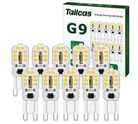 Bombillas LED G9 de 3w, Blanca Fría 6000K, Equivalente 30W Lampara Halógena, 16 Mechas de luz LED, Ángulo de Haz 360°, No Regulable, Sin parpadeo, 300LM AC220V-240V, Pack de 10 Unidade