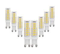 Bombillas LED G9 Equivalente a 9W Halógena de 90W Blanco Cálido 3000K 900Lumen AC220-240V Ángulo de Haz de 360 ° Lámpara de Ahorro de Energía g9 No Regulable(Paquete de 8)[Clase Energética A ++]