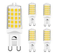 Bombillas LED G9 regulables blanco natural 4000K, 230V 4 W G9 bombilla de foco blanca diurna, 450 lúmenes 4W bombilla LED para iluminación de riel Downlight, paquete de 5