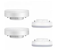 Bombillas LED GX53 de 7 W, sustitutas de halógenas y CFL de 50 W, lámparas LED tipo puck de 700 lúmenes, para debajo de armarios, cocinas y salas de exposición, paquete de 4 (Blanco cálido de 2700 K)