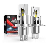 Bombillas LED H4 para Faros Delanteros, 110W 36000LM Súper Brillantes, 800% Más Luminosas, Luz Blanca Fría 6500K, Tamaño Mini 1:1, Ventilador de Enfriamiento, IP68, Plug and Play, Paquete de 2