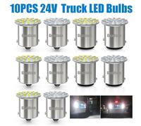 Bombillas LED para camión, luz de señal de giro diurna DRL, blanco, rojo, azul, 12/24V, 10X 1156 BA15S P21W 1157 BAY15D P2 3014 22 10pcs