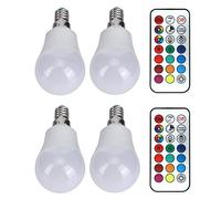 Bombillas LED Que Cambian de Color RGB, Bombilla RGB, 45 W, Coloridas Cambiables para el Hogar, Bar, Fiesta, Dormitorio, Escalera, Bar (RGB+Blanco cálido 3000K E14)