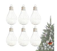 Bombillas navideñas rellenables - para bombillas de apertura grande | Recipientes transparentes para caramelos para decoración de bricolaje, estantes para chimeneas, guirnaldas, decoración