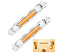 Bombillas R7S LED 118mm Regulable, R7S LED 118mm 30W Lámpara equivalente a bombilla Halógena 300W, alta luz COB blanca cálida 3000K 3000LM, iluminación de 360 grados, sin parpadeo, lote de 2