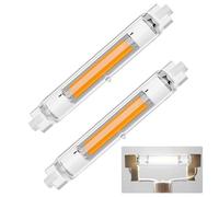 Bombillas R7S LED 118mm Regulable, R7S LED 118mm 30W Lámpara equivalente a bombilla Halógena 300W, alta luz COB blanca fría 6000K 3000LM, iluminación de 360 grados, sin parpadeo, lote de 2