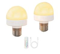 Bombillas recargables con control remoto - Bombilla E26 a batería para aplique de pared sin cableado