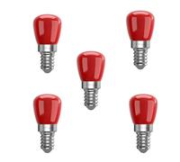 Bombillas rojas E14 de 3W LED AC220-240V Luz Nocturna Roja repuesto de 30W adecuadas para decoración de ambientes en exteriores e interiores iluminación Halloween decorativas de Navidad 5 unidades