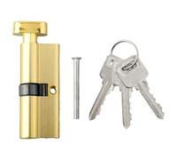 Bombin Cerradura 1 juego de 70 mm x 29 repuesto cilindro cerradura for puertas interiores viviendas, puerta con llave antirrobo(Gold)