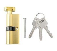 Bombin Cerradura Cerradura de cilindro puerta 70 mm con 3 llaves for puertas madera antirrobo alta seguridad negra dorada
