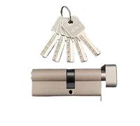 Bombin Cerradura Cilindro de cerradura for Interior, dormitorio, manija estar, latón, seguridad, cilindro puerta central(80MMPKnob35 and 45mm)