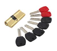Bombin Cerradura Excentricidad 65 70 80 90 95 100 110 mm Cilindro de bloqueo Ab Tecla antirrobo Pure Brass Puerta Manija Dormitorio extendido(100(50-50))
