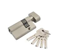 Bombin Cerradura Seguridad，Bombin Cerradura Cerradura de puerta latón con embutir perfil cilíndrico, 5 llaves(Q)