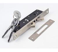 Bombin De Seguridad Acero Inoxidable, Puerta Corrediza/Puerta De Extracción Cerradura De Doble Gancho, Cerradura Sigilosa, Para Puerta De Vidrio Con Marco, Llave Cruzada, Fuerte, Duradera, Herrajes