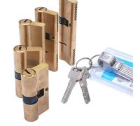 Bombines de Alta Seguridad Núcleo De Cerradura AB Cobre Puro, Cilindro 110mm, Llave Puerta Latón Entrada Antirrobo(5pcs 110(32.5x77.5))