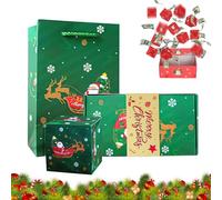 Bombmiss Caja de regalo, caja de regalo sorpresa Bombmiss Explosión por dinero, 20 veces de rebote, caja de regalo de explosión emergente de Feliz Navidad, caja de regalo plegable con sobre rojo (D)