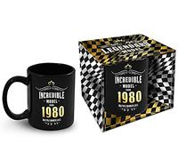 Bombo Taza de cumpleaños con año de nacimiento 1980