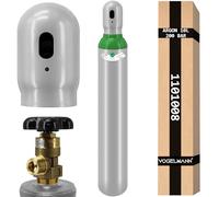 Bombona de gas argón 4.8, 10 litros, 200 bar de gas de protección para soldadura TIG, argón de alta pureza para trabajos de soldadura profesionales, bombona recargable, ideal para soldaduras precisas