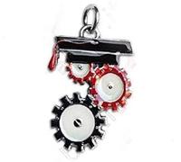 bombonera Graduación Tabor Colgante engranajes Mecánica de baño Plateado y Esmaltado + paquete