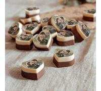 Bombones con foto en caja de regalo - Bombones de San Valentín para él y para ella, bombones personalizados en forma de corazón con su foto preferida (36 piezas)