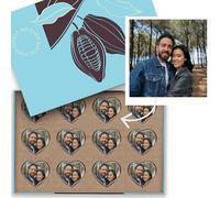 Bombones con foto en caja de regalo - Bombones de San Valentín para él y para ella, personalizados en forma de corazón con su foto preferida (36 piezas)