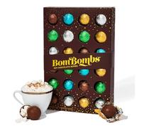 Bombones de chocolate caliente, incluye bombas de chocolate con fudge, caramelo, s'mores, galletas y crema, y menta, rellenas de malvaviscos, paquete de 24