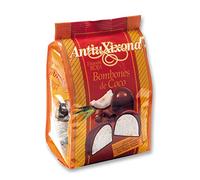 Bombones de coco Antiu Xixona 【 ETIQUETA ROJA 】 140 g - Deliciosas Bolas de chocolate rellenas de COCO