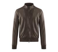 BomBoogie - Friz Leather Bomber Jacket - Jackets - Hombre - Marrón - XL -