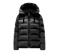 BomBoogie - Plumífero corto de nailon brillante con capucha - Jackets - Mujer - Negro - XS -
