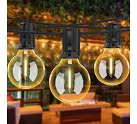 Bomcosy 2 * 30M Guirnaldas Luminosas de Exterior, Inastillable Interior G40 Cadena de Luces Con 100+4 LED Bombillas IP44 Impermeable Para Habitación, Jardín, Bodas y Patio