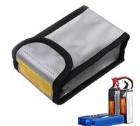 Bomefoi Bolsa de Seguridad para batería, depósito de Almacenamiento de batería ignífugo, Bolsa de Almacenamiento de batería, Bolsa de Carga portátil, Resistente al Desgaste, Funda Protectora para