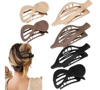 Bomefoi Clips de cabello plano para mujeres, clips de garra plana, Horizontal Non-slip Hairpin Barrette, Cómodos tocados de peluquería vintage para mujeres, novia, madre, esposa