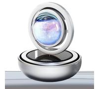 Bomefoi Difusor de aire para automóvil, difusor de fragancia de coche alimentado por energía solar, estructura de doble anillo, accesorios reutilizables para salpicadero de vehículo, hogar, estudio