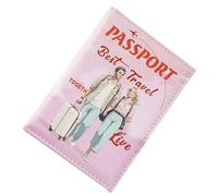 Bomefoi Funda para Pasaporte | Funda Parejas Personalizable | Accesorios Impermeables para Pareja con Bolsa para Tarjetas de Crédito Pasaje de Abordaje Familia Mujeres Hombres Niños Monedero