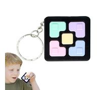 Bomefoi Juego de memoria portátil - Juego de memoria para niños con iluminación rápida Brain Bolt alimentado por batería,Juguete de juegos fácil de llevar con cadena colgante para llaveros, accesorios