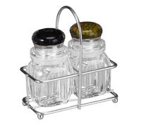 Bomefoi Juego De Saleros Y Pimenteros - Juego De Salero Y Pimentero Transparente | Organizador de Cocina para Apartamento Pícnic Acampada Encimera Hogar Despensa