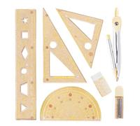 Bomefoi Kit De Geometría Matemática | Regla Capibara Kit Matemáticas | Medidor Transparente Para Aprendizaje | Material Escolar Y De Dibujo Para Niños Y Niñas