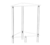 Bomefoi Mesa de Noche Acrílica - Mesa De Recibidor Transparente | Estante Triangular De 2 Niveles Acrílico para Escritorio Y Mesita De Noche,para Pequeños Espacios Dormitorio Sala Baño Cocina Esquina