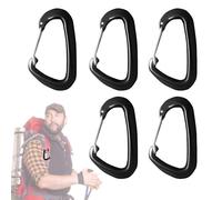 Bomefoi Mosquetón para Llaves - 5 Piezas De Llaveros De Mosquetón con Forma De D - Hebilla En D Multiusos - para Escalada Senderismo Campamento Exteriores Viaje Mochila Equipaje Gimnasio Garaje