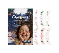 Bomefoi Parches de | 6 Unidades Parches Navideños de Maquillaje para el Rostro | Pegatinas de Falsas para Adolescentes Niños y Mujeres | Fiestas Temáticas Bailes Fiestas de Disfraces y