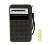 Bomefoi Radios Pequeños Portátiles FM - Radio Portátil para Camping con Pilas | Portátil Compacto y Sin Ruido con Alerta Meteorológica para Senderismo y Escalada