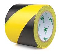 BOMEI PACK 100mmx33m Cinta Adhesiva De Advertencia De Peligro, Amarillo/Negro Cinta Adhesiva De Seguridad, Autoadhesiva Cinta Para Suelo, Para SeñAlización De Suelos Y Seguridad (100mm)