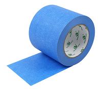 BOMEI PACK Cinta de pintor azul 100 mmx50 m, cinta adhesiva de papel crepé premium para pintura, artesanía y bricolaje, resistente a los rayos UV, sin residuos y fácil de quitar